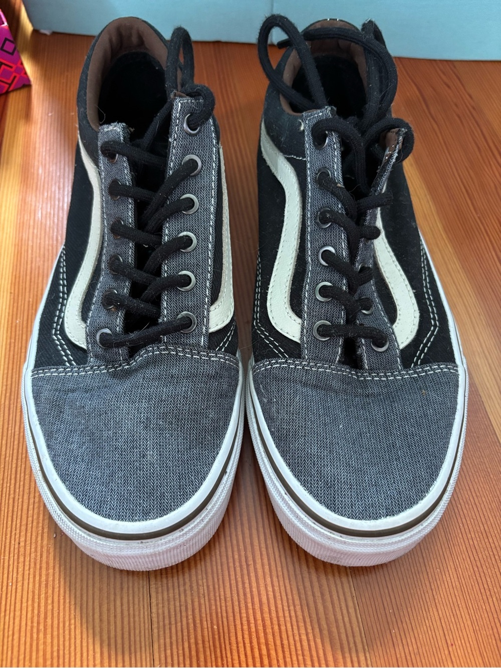 Vans Black and Gray Low-Top Skate Sneakers